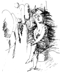 Illustration zu"Rosen auf Abzahlung",(Elsa Triolet), 2005, Tusche, Feder