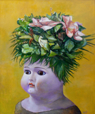 Flora, 2009, Mischtechnik auf hartfaser, 80 x 70 cm