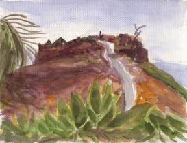 Monte Leon, Gran Canaria, Aquarell, 2011