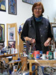 Gudrun Brüne im Atelier